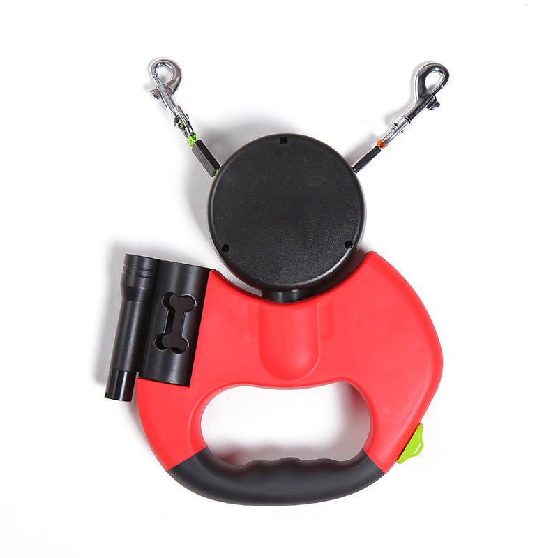 Doppio Guinzaglio Retrattile Riflettente per Cani – Perfetto per Due Animali