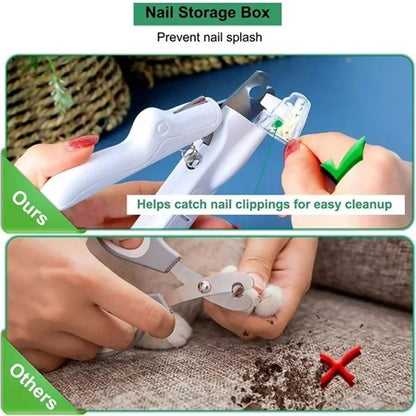 Pet Nail Clippers with LED Light – Professional Grooming Tool for Dogs &amp; Cats