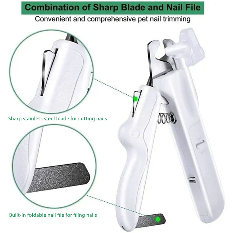 Pet Nail Clippers with LED Light – Professional Grooming Tool for Dogs &amp; Cats