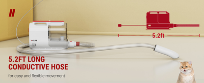 Kit Toelettatura Multifunzione con Aspirapolvere per Cani e Gatti