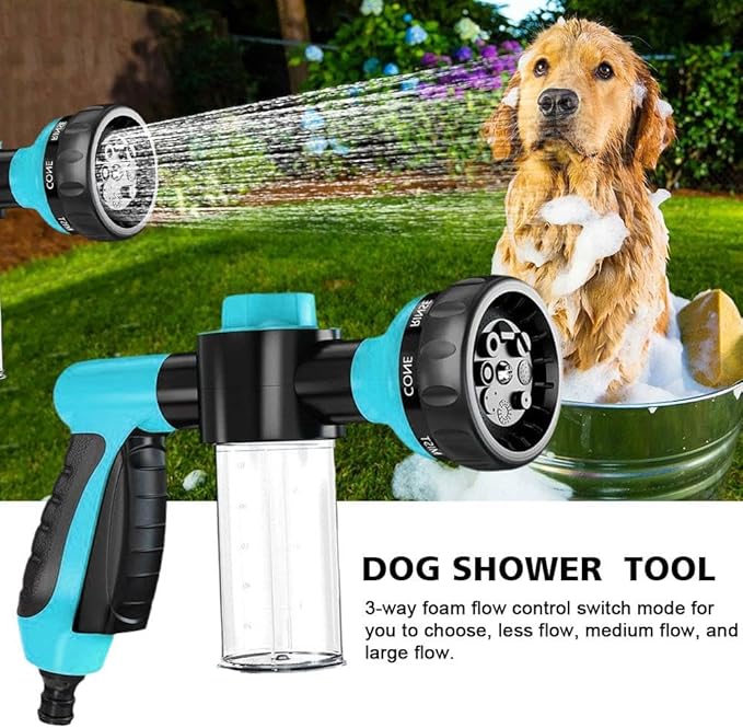 Doccia Alta Pressione per Cani con Dispenser di Sapone