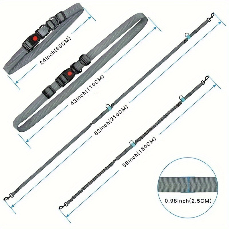 Cintura ventrale con guinzaglio HandsFree