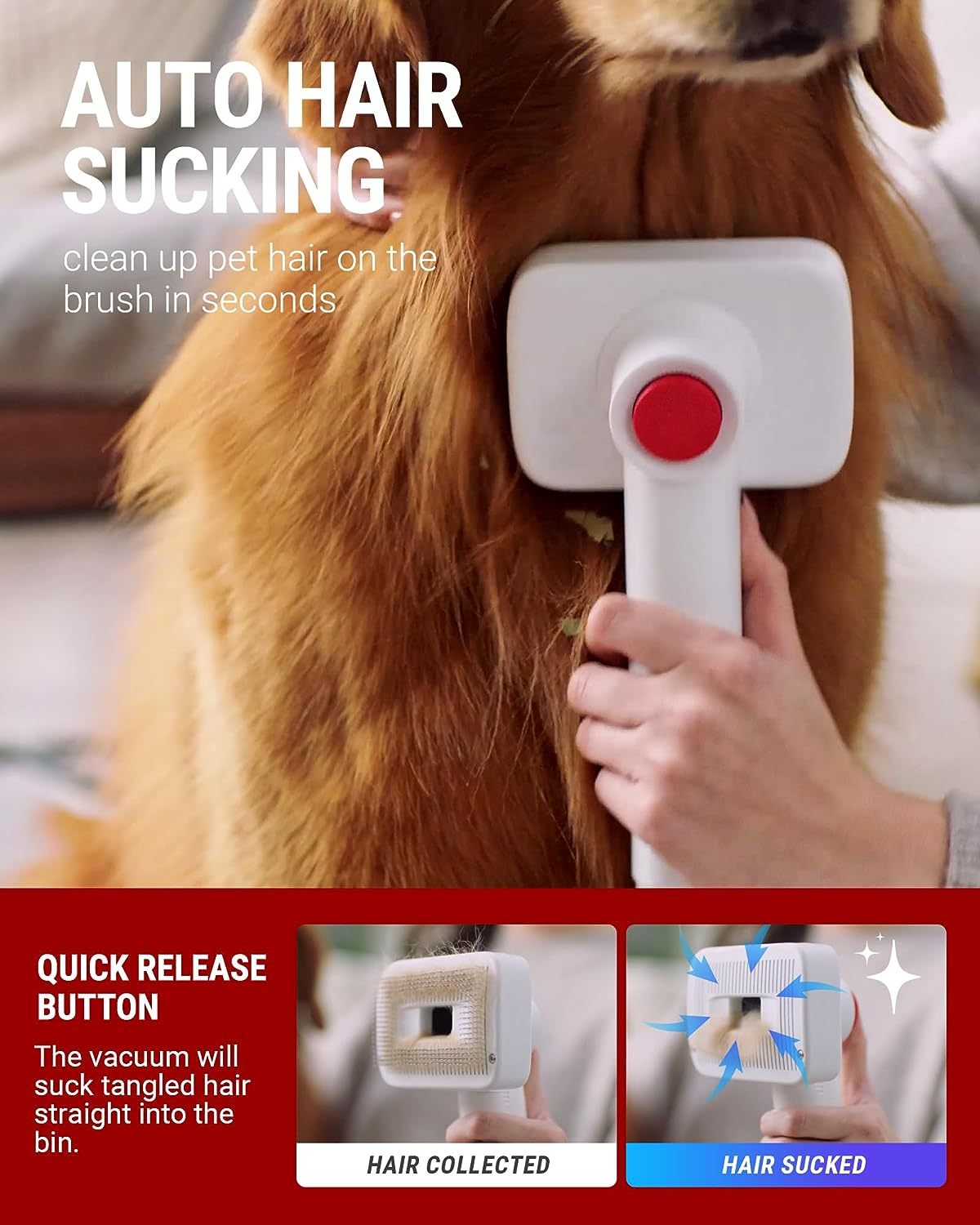 Kit Toelettatura Multifunzione con Aspirapolvere per Cani e Gatti