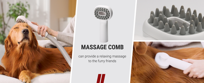 Kit Toelettatura Multifunzione con Aspirapolvere per Cani e Gatti