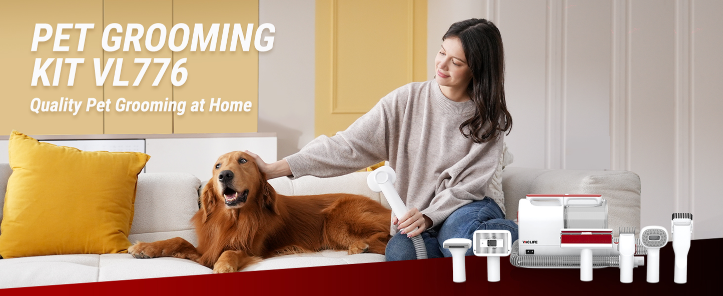 Kit Toelettatura Multifunzione con Aspirapolvere per Cani e Gatti